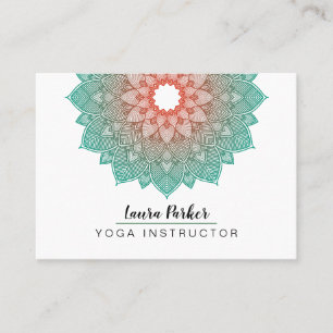 Green Mandala Lotus Meditation Holistic Yoga Visitekaartje