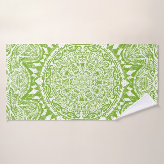 Green Mandala Pattern Badhanddoek (Badhanddoek)