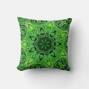 Green Mandala Pattern Pillow Kussen