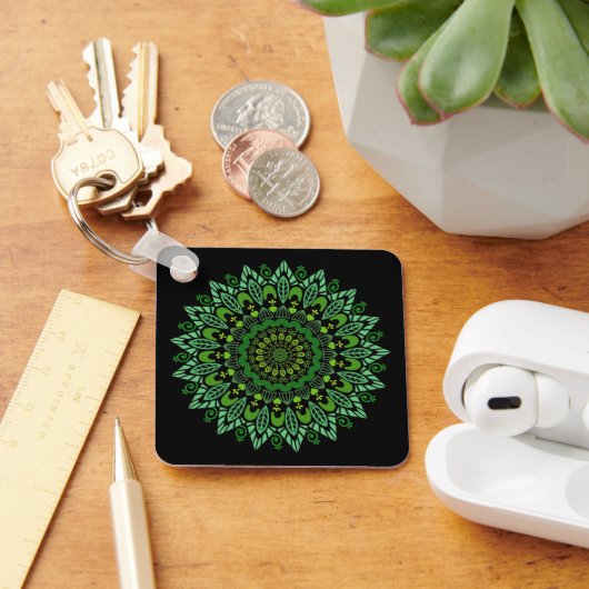 Green Mandala Sleutelhanger (Bureau)