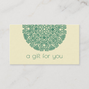 Green Mandala Yoga Certificat cadeau