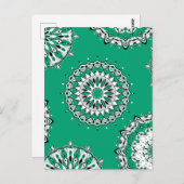 Green Mandalas 1 Briefkaart (Voorkant / Achterkant)