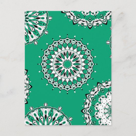 Green Mandalas 1 Briefkaart (Voorkant)
