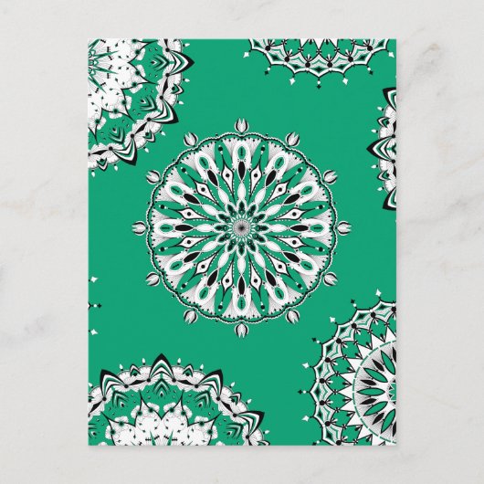 Green Mandalas 2 Briefkaart (Voorkant)