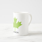 Green Maple Leaf Canada Porselein Kop (Voorkant rechts)