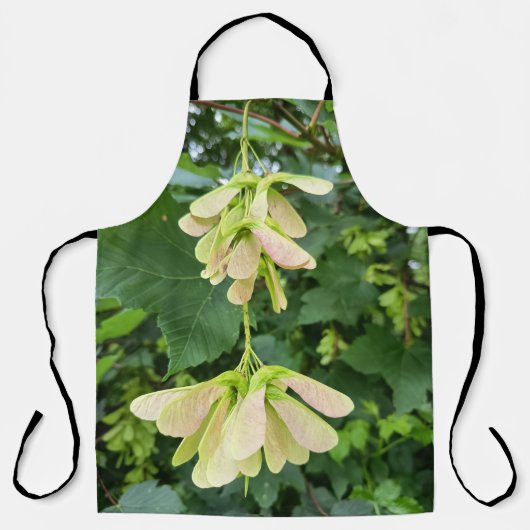 Green Maple Seed Nature Apron Schort (Voorkant)