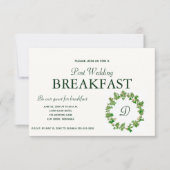 Green Maple Wreath Breakfast Invitation (Devant)