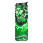 Green Marble Art Digital Fluid Art Fancy Thermosbeker (Gedraaid links)