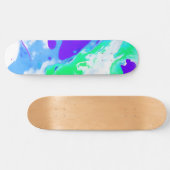 Green Marble Colored Pour Skateboard (Horizontaal)