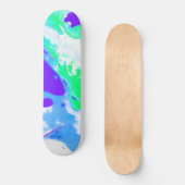 Green Marble Colored Pour Skateboard (Voorkant)