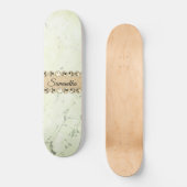 Green Marble Diamond Bling Skateboard (Voorkant)