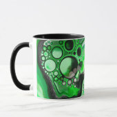 Green Marble Digital Fluid Art Fancy Mok (Links)