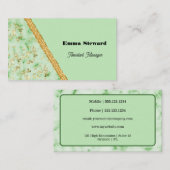 Green Marble Glam Gold & Glitter Visitekaartje (Voorkant / Achterkant)