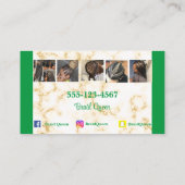 Green Marble Hair Braiding Visitekaartje (Achterkant)