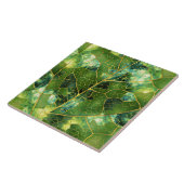 Green Marble Leaf Tegeltje (Zijkant)