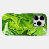 Green Marble Swirl Abstract Phone Case (Achterkant (horizontaal))