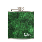 GREEN MARBLE Texture Custom Name Flask v13 Heupfles (Voorkant)