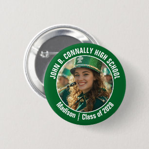 Green Marching Band Foto High School Brag Ronde Button 5,7 Cm