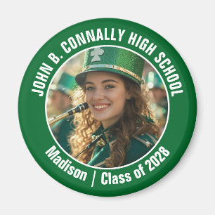Green Marching Band Foto High School Spirit Magneet