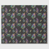 Green Mardi Gras Mask Cadeaupapier (Vlak)