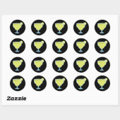 Green Margarita Drink Ronde Sticker (Vel)