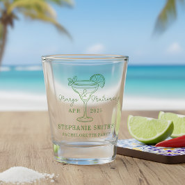 Green Margs and Matrimony Bachelorette Party Shot Glas