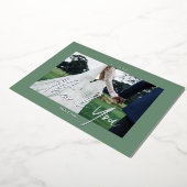 Green Mariage Real Foil 2 photos Merci Cartes (Rotation)
