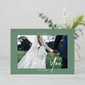 Green Mariage Real Foil 2 photos Merci Cartes (Debout devant)