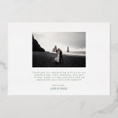 Green Mariage Real Foil 2 photos Merci Cartes (Verso)