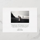 Green Mariage Real Foil 2 photos Merci Cartes (Verso)