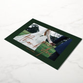 Green Mariage Real Foil 2 photos Merci Cartes (Rotation)