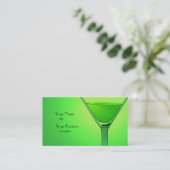 Green Martini Cocktail Visitekaartje (Staand voorkant)
