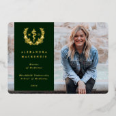 Green MD Asclepius Graduus Faire-part photo (Recto)