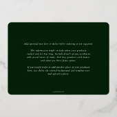 Green MD Caduceus Graduée Faire-part photo (Verso)