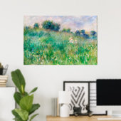 Green Meadow door Renoir Impressionist Painting Poster (Thuiskantoor)