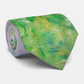 Green Meadow door Renoir Impressionist Painting Stropdas (Opgerold)