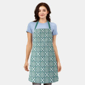 Green Medallion print Schort (Gedragen)