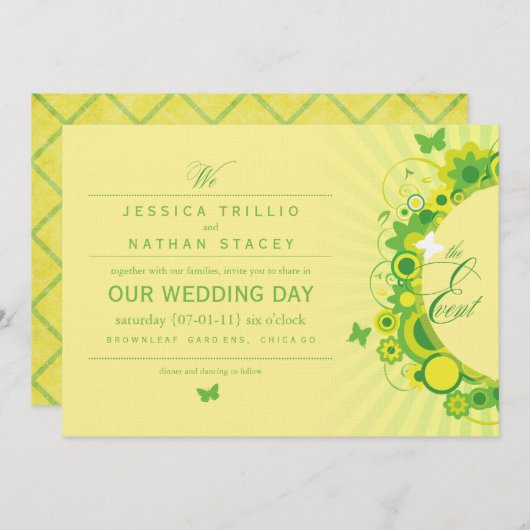 Green Medley 5x7 Uitnodigingen (Voorkant / Achterkant)