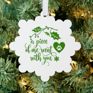 Green Memorial Kerstmis Ornament Kaart