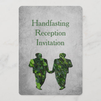 Green Men & Ivy Gay Handfast Réception Invitation