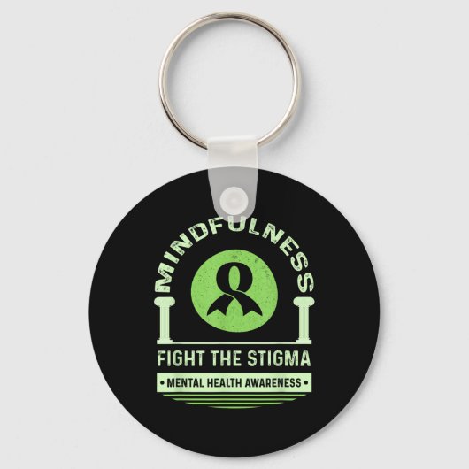 Green Mental Health Awareness Month Fight the Stig Sleutelhanger (Voorkant)