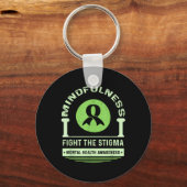 Green Mental Health Awareness Month Fight the Stig Sleutelhanger (Voorkant)
