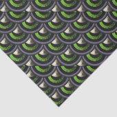 Green Mermaid Peacock Scales Tissuepapier (Detail)