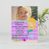 Green Mermaid Pool Party Kaart (Staand voorkant)