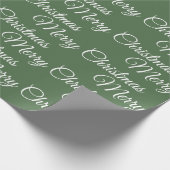 Green Merry Christmas Cadeaupapier (Hoek)