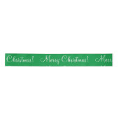 Green Merry Kerstfeestay Script Modern Satin Lint (Voorkant)