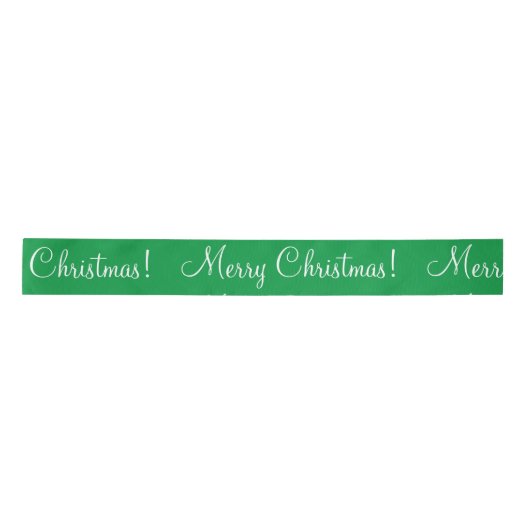 Green Merry Kerstfeestay Script Modern Satin Lint (Voorkant)