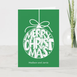 Green Merry kerstOrnament Kaart