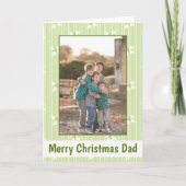 Green Merry Kerstpap Foto Kaart (Voorkant)