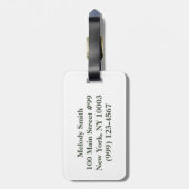 Green Messy Bun Mama Vrouw Baas Bagagelabel (Achterkant verticaal)